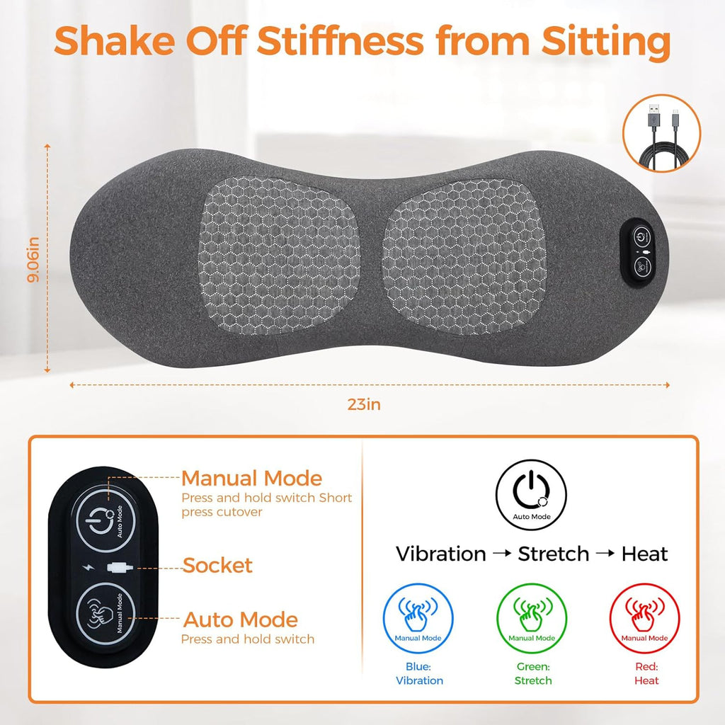 3-in-1 Plug-in Lumbar Support Pillow